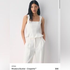 Aritzia White Bustier Top